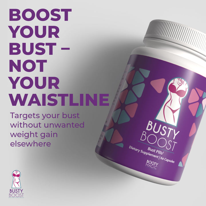 Píldoras Busty Boost Aumento De Busto Natural 60 Cápsulas Fenogreco Y Maca - Imagen 3