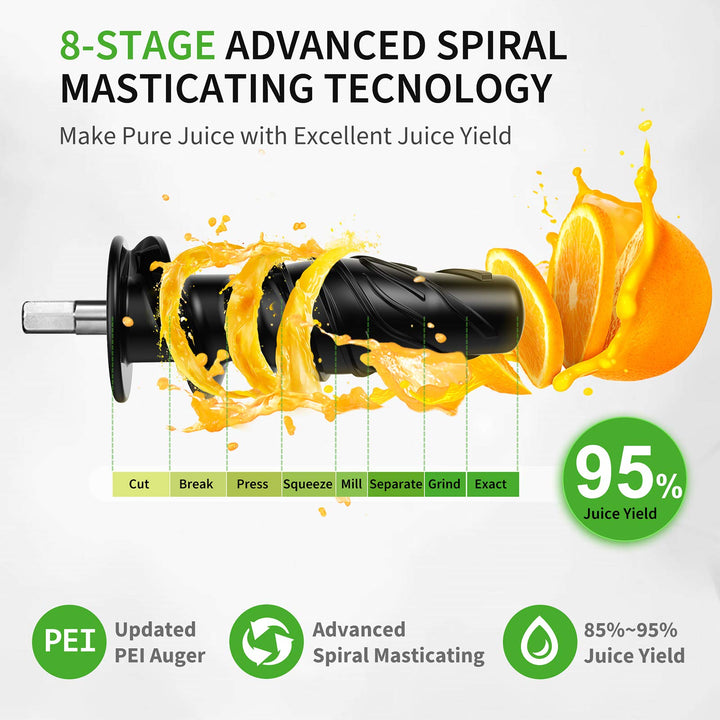 Extractor De Jugo Yiou Sj-Black Nutrientes Preservados Seguridad Total - Imagen 3