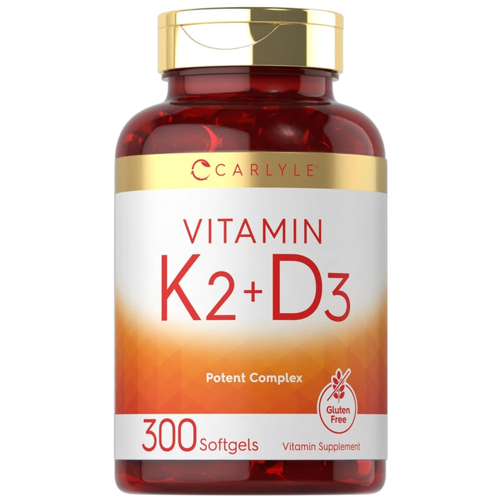 Suplemento De Vitamina K2 Mk7 Y D3 300 Cápsulas Salud Óptima - Imagen 1