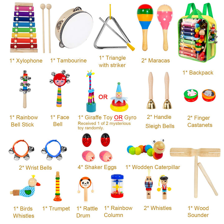 Instrumentos Musicales Educativos Para Niños TAIMASI 33 Piezas Juego Completo - Imagen 5