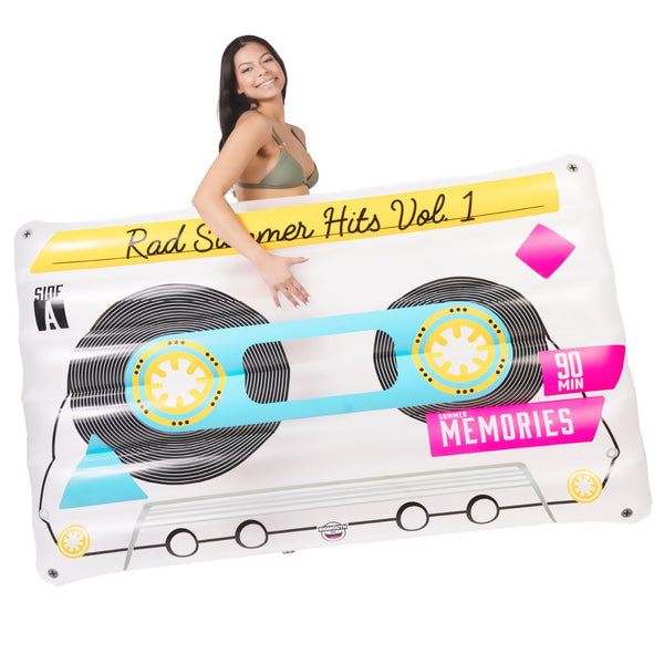 Flotador de Piscina Mixtape de BigMouth Inc Más de 5 Pies Retro Divertido y Gigante - Imagen 1