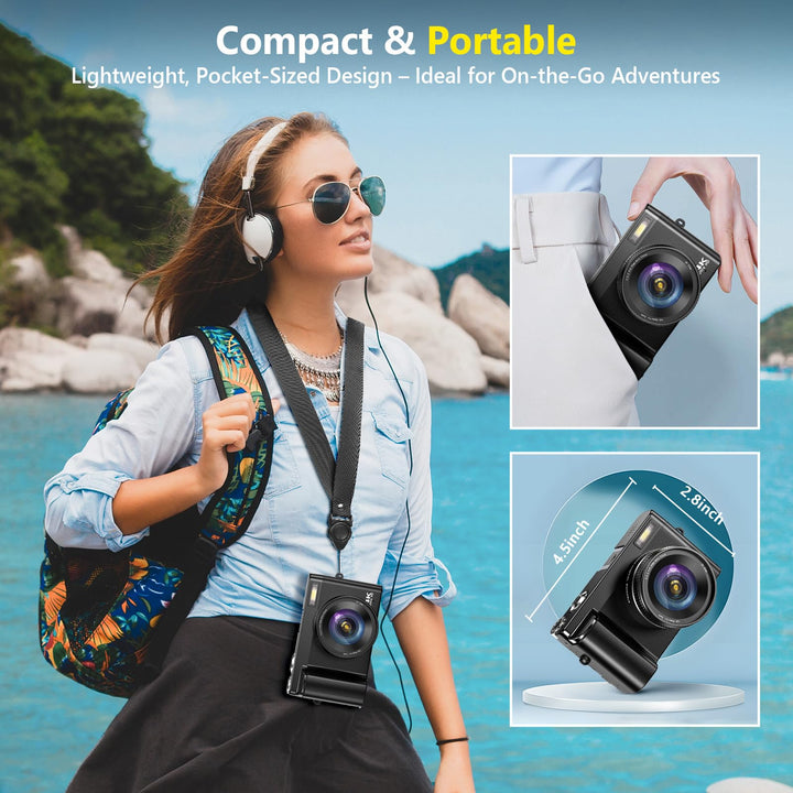 Camara Digital 4K Femivo Para Vlogging Y Fotografia 48MP Con Enfoque Automático - Imagen 5