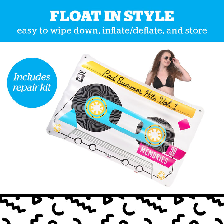 Flotador de Piscina Mixtape de BigMouth Inc Más de 5 Pies Retro Divertido y Gigante - Imagen 4