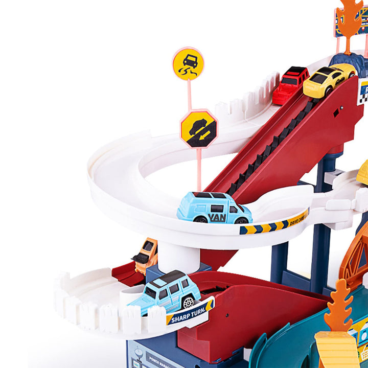 Rampa De Juguete Pista Dinosaurios Con 12 Autos Coloridos Juego Creativo Para Niños - Imagen 4