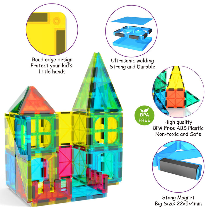 Juego De Bloques Magnéticos 3D Educativos Para Niños Construcción Y Creatividad - Imagen 2