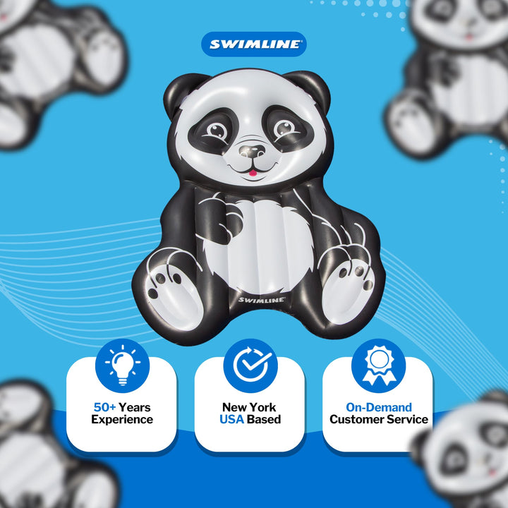 Flotador Inflable Swimline Panda Piscina Grande Diseño Realista y Cómodo - Imagen 7