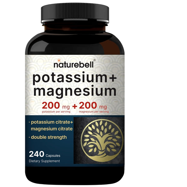 Citrato De Potasio + Citrato De Magnesio Naturebell 240 Cap Suplemento Salud Ósea Cardiovascular - Imagen 1