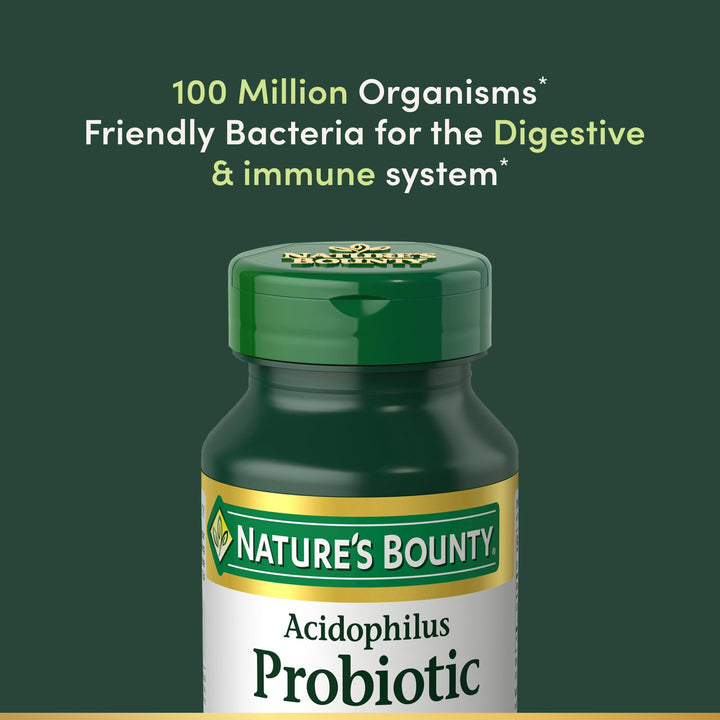 Probiotico Acidophilus Suplemento Nature S Bounty 120 Tab Digestivo - Imagen 3