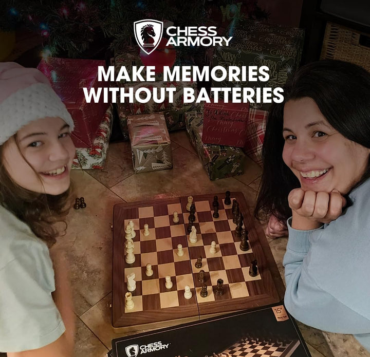 Juego De Ajedrez Chess Armory 15 x 15 Pulgadas con Curso Gratis y Piezas Hechas a Mano - Imagen 6