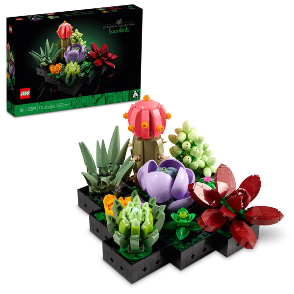 LEGO Icons Succulents Kit Plantas Artificiales Decoración Moderna para Hogar 10309 - Imagen 1