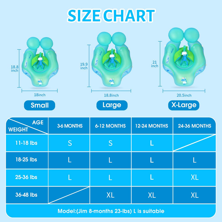 Flotador Para Bebé Con Toldo Solar UPF 50 Protección Seguridad - Imagen 2