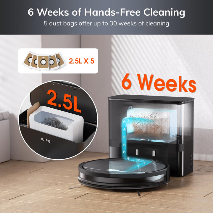 Robot Aspirador Ilife V9 Pro Autovaciante Con Control App Y Alexa - Imagen 2