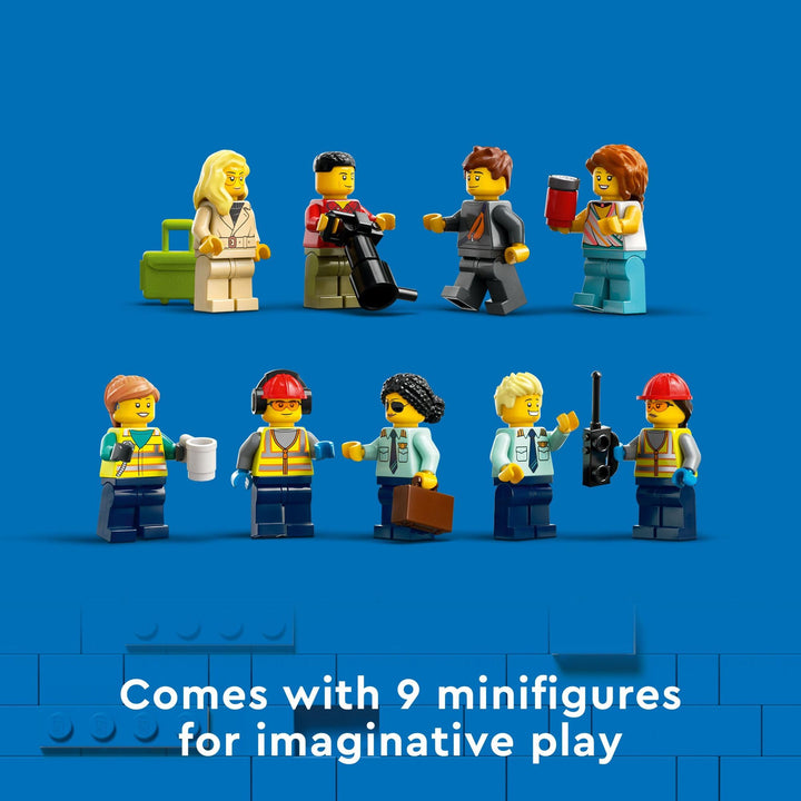 LEGO City Avión de Pasajeros 60367 con 9 Minifiguras y Vehículos de Apoyo - Imagen 7