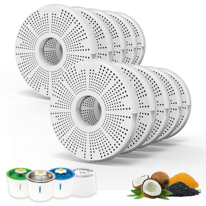 Paquete De 10 Filtros De Fuente Compatibles Con Catit Flower Fountain SSDimples - Imagen 1