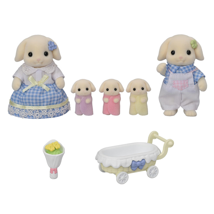 Flora Rabbit Family Calico Critters Juego 5 Figuras para Niños Estimula Creatividad - Imagen 5