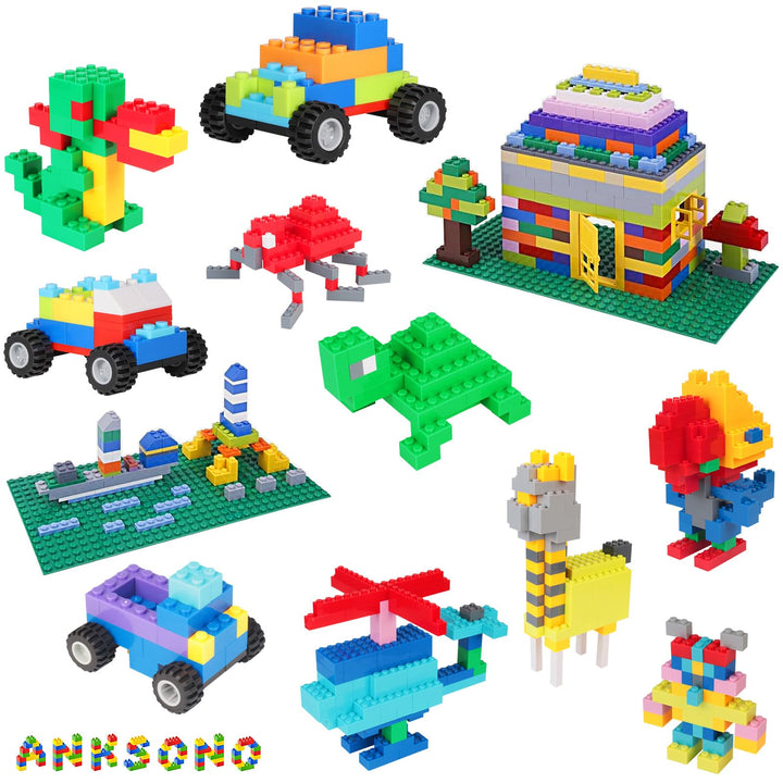 Ladrillos de Construcción 1500 Piezas Anksono Puertas Ventanas Ruedas Educativo - Imagen 5