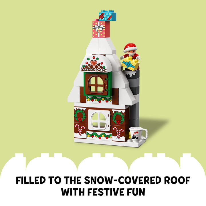 Duplo Casa De Jengibre Papá Noel Juguete Navidad Niños 2 Años - Imagen 4