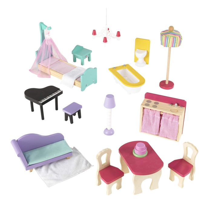 Casa De Muñecas De Madera KidKraft Annabelle Con Muebles Ascensor Y Detalles Elegantes - Imagen 6