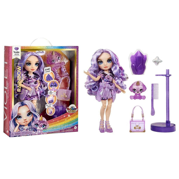 Muñeca Rainbow High Violet Willow con Slime y Mascota Mágica Accesorios Personalizables - Imagen 1