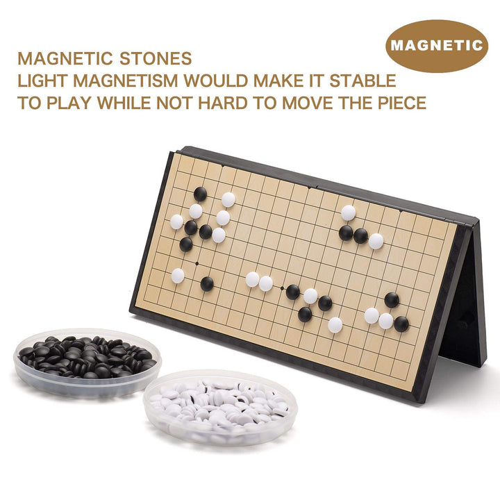 Juego Magnético Go Tablero Plegable 11 Pulgadas Con Piedras Magnéticas Portátil - Imagen 6