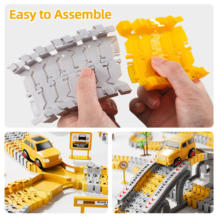 Juguetes de Construcción para Niños Set de 236 Piezas con Camiones y Pistas de Carreras - Imagen 6