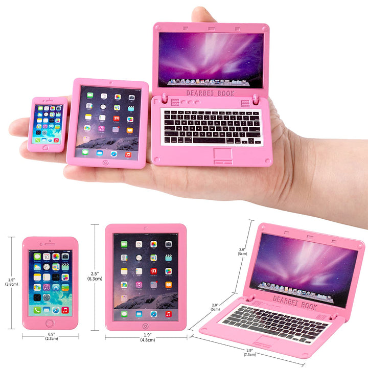 Juego de Viaje para Muñecas 18 Pulgadas con 23 Piezas Accesorios Maleta Cámara Pasaporte - Imagen 6