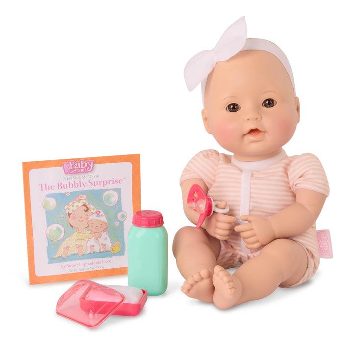 Muñeca Bebé 30 Cm Suave con Accesorios Bañera y Libro Battat Baby Sweetheart - Imagen 1