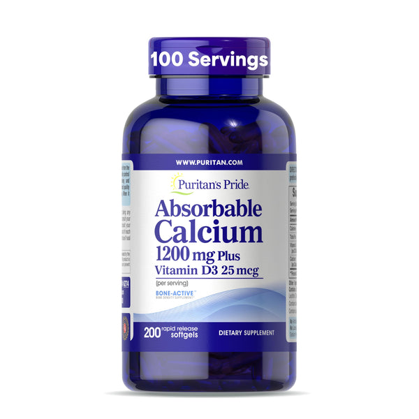 Calcio Absorbible Vitamina D3 1000 Ui Capsulas Blandas Salud Osea - Imagen 1