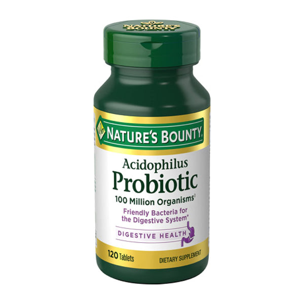 Probiotico Acidophilus Suplemento Nature S Bounty 120 Tab Digestivo - Imagen 1
