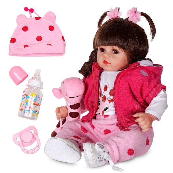 Muñeca Reborn Baby 45 Cm Suave Con Brazos Movibles Accesorios Incluidos Ideal Para Niños Y Coleccionistas - Imagen 1