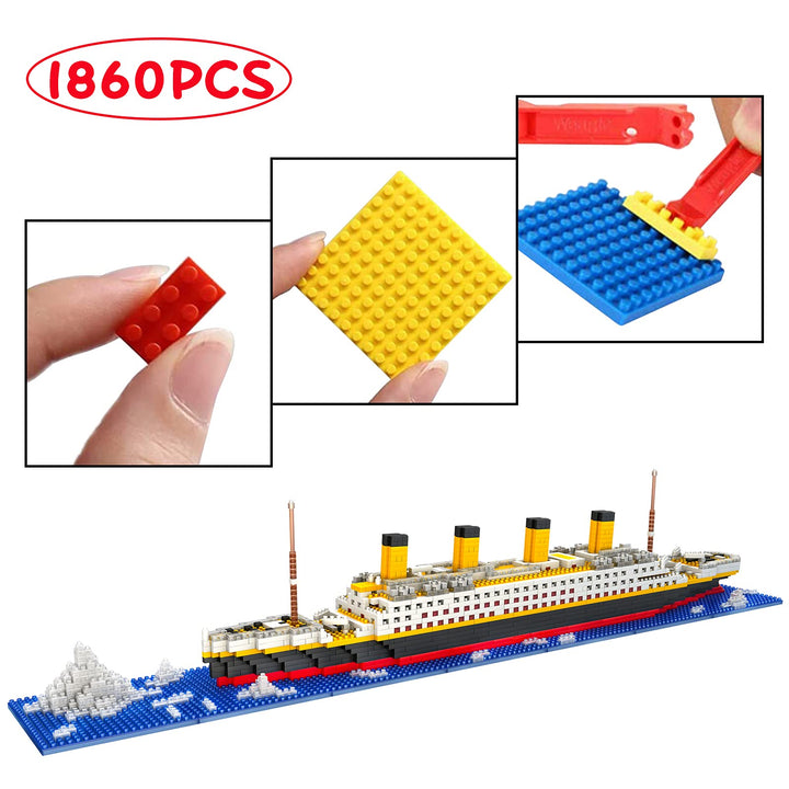 Juego De Bloques Titanic Micro 1860 Piezas Réplica Barco 3D Educativo - Imagen 4