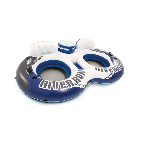 Intex River Run II Flotador Inflable Para 2 Personas Con Enfriador y Portavasos - Imagen 1