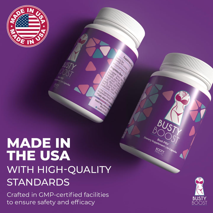Píldoras Busty Boost Aumento De Busto Natural 60 Cápsulas Fenogreco Y Maca - Imagen 6