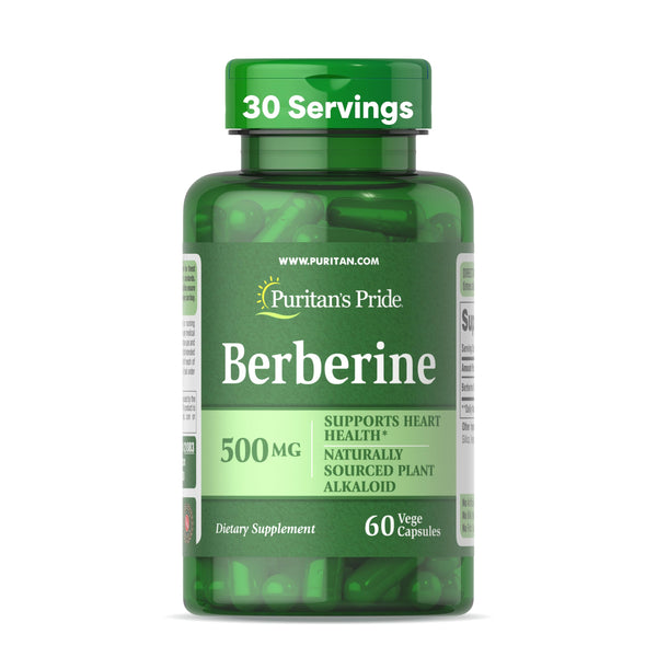 Berberina 500 Mg 60 Capsulas Puritan's Pride Soporte Cardiovascular - Imagen 1