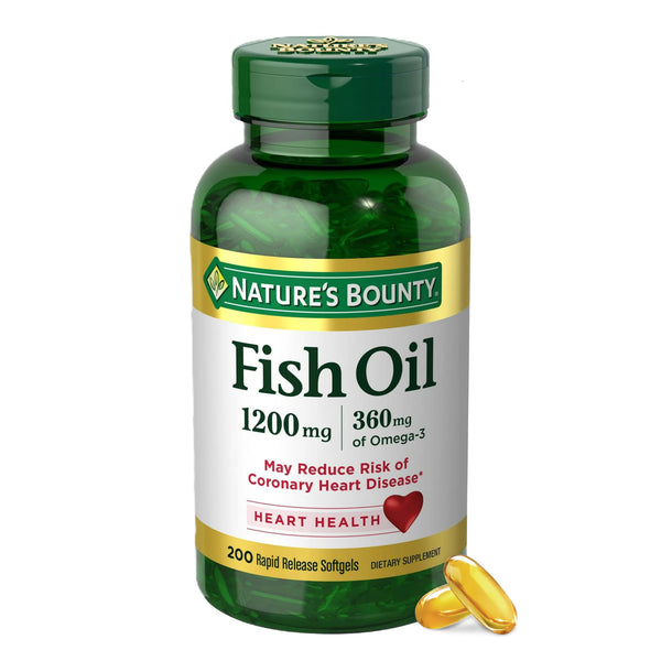 Aceite De Pescado 1200 Mg 360 Mcg Omega 3 Nature's Bounty 200 Capsulas - Imagen 1