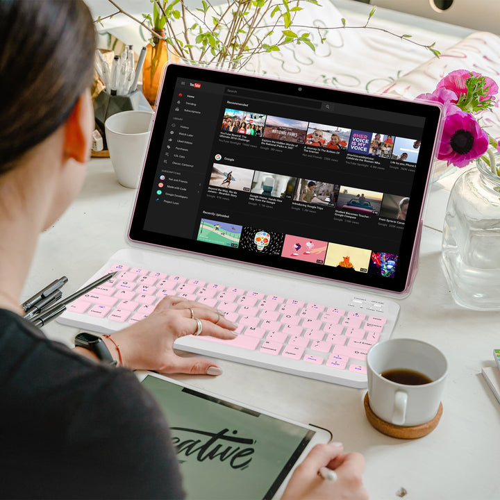 Tablet 10 Pulgadas 2 En 1 Con Teclado Y Mouse Perfecta Para Trabajo Y Entretenimiento - Imagen 7