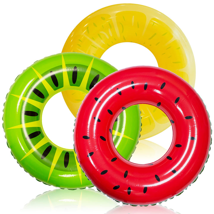 Balsa Inflable Joyin Pack 3 Frutas para Piscina Sandía Kiwi Limón - Imagen 1