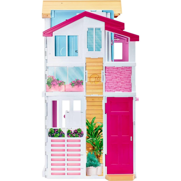 Casa De Barbie De 3 Pisos Con Sombrilla Emergente Y Ascensor Para Niños - Imagen 5