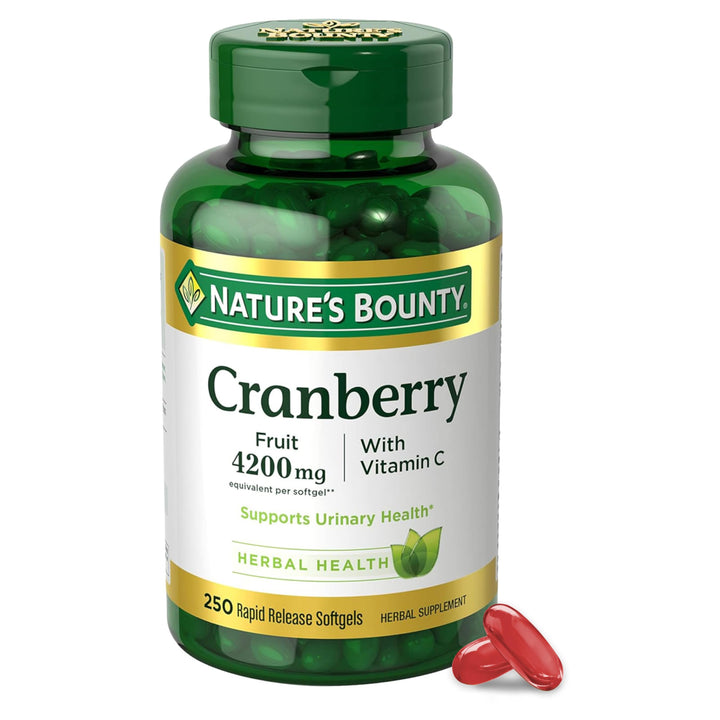 Nature's Bounty Cranberry 4200mg Con Vitamina C Suplemento Salud Urinaria 100 Cápsulas - Imagen 1