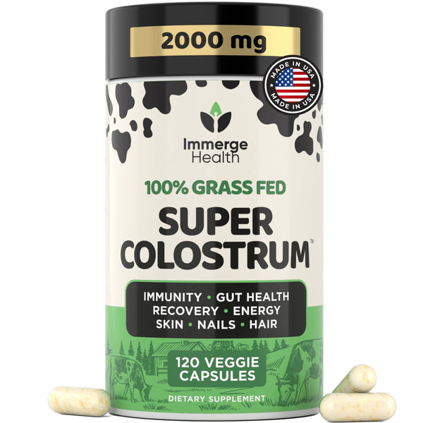 Calostro Bovino Super Moo 120 Cápsulas 50 IgG Soporte Inmune Intestinal - Imagen 1