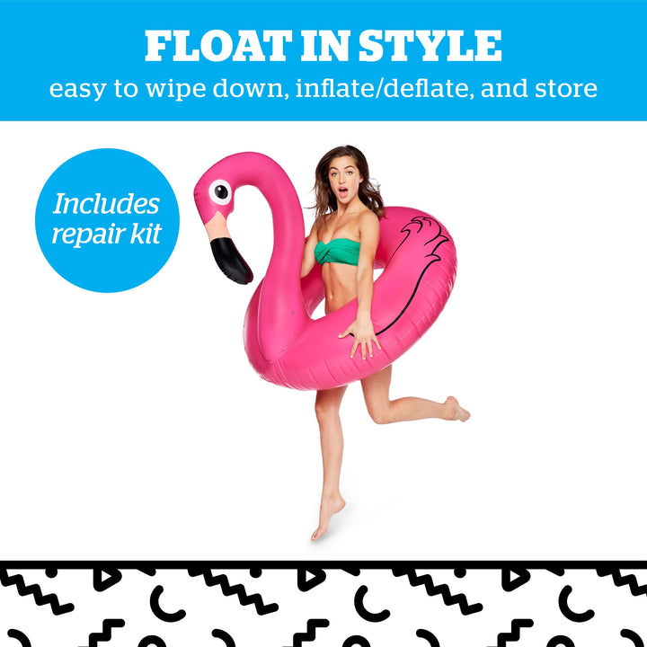 Flotador Pink Flamingo Inflable Para Piscina 4 Pies Resistente y Duradero - Imagen 4