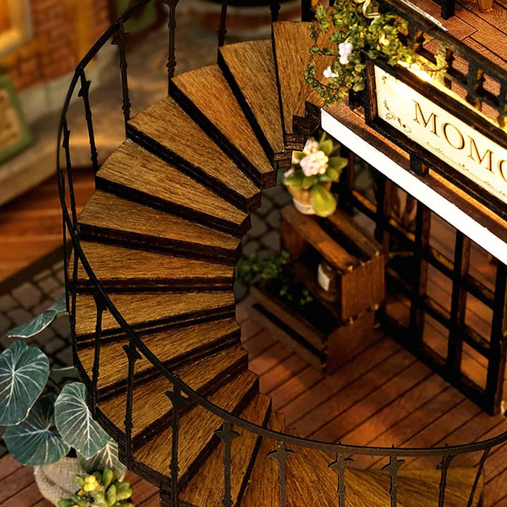 Cutebee Casa De Muñecas En Miniatura Kit De Bricolaje Con Luces LED - Imagen 5