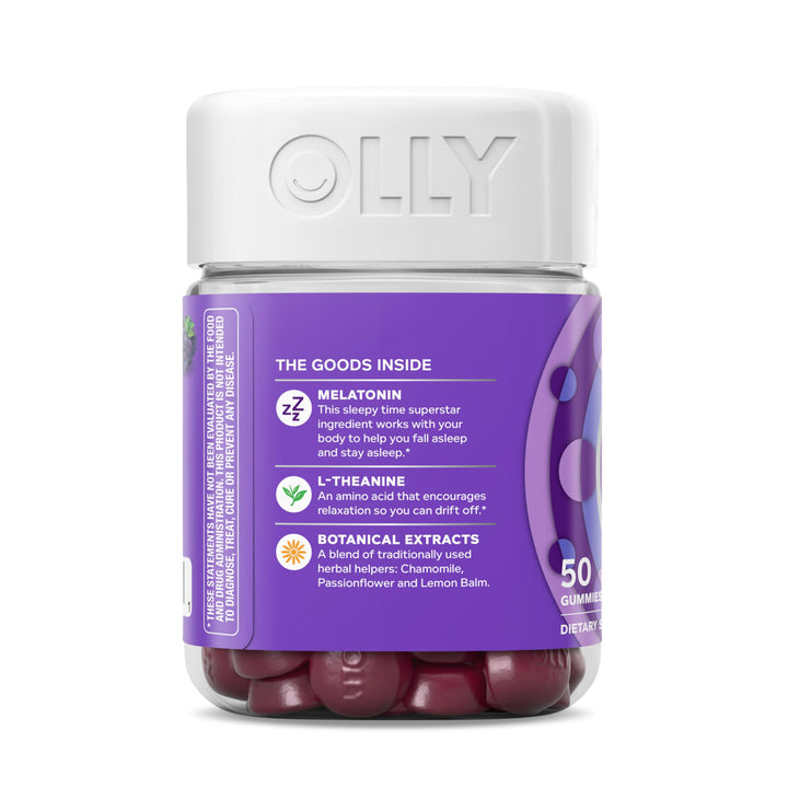 OLLY Sleep Gummy Melatonina 3mg L-Theanine Chamomile Ayuda a Dormir Naturalmente - Imagen 8