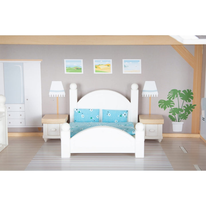 Casa De Muñecas De Madera Villa Urbana Juguete Infantil Para Juego Creativo - Imagen 10