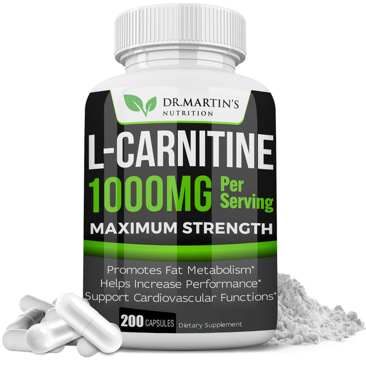 L-Carnitina Extra Fuerte Dr Martins 1000 Mg Metabolismo Y Energía - Imagen 1