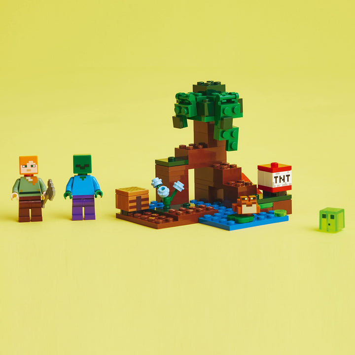 LEGO® Minecraft® La Aventura En El Pantano Set 21240 con Alex Zombi Slime Rana y TNT - Imagen 4