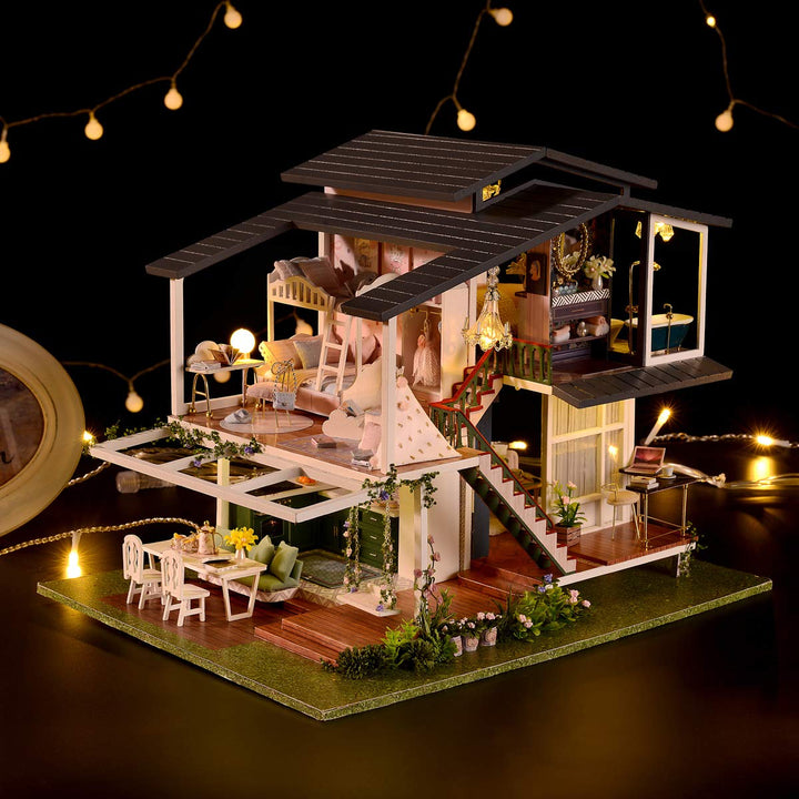 Kit De Casa De Muñecas En Miniatura DIY GuDoQi A Escala 124 Con Manual Decorativa - Imagen 6