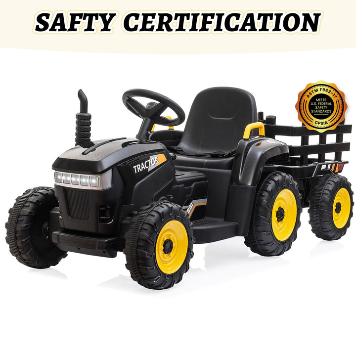 Tobbi Tractor Remolque Electrico 12V Juguete Con Bluetooth Y Luz - Imagen 8