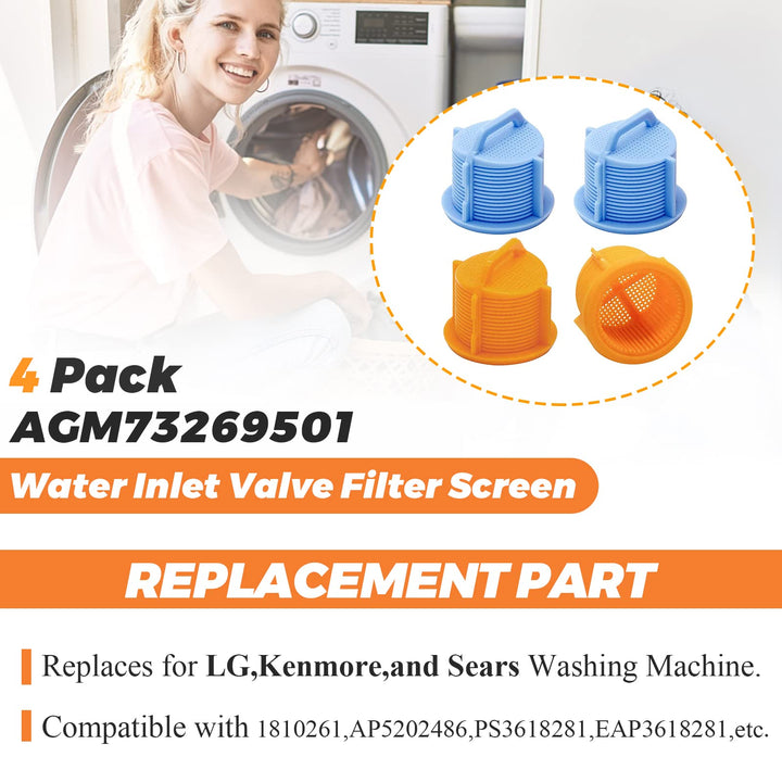 Filtro De Válvula De Entrada De Agua Para Lavadora Modelo Agm73269501 - Imagen 7