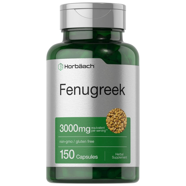 Capsulas De Fenogreco Horbaach 3000 Mg 150 Unidades Extracto Natural - Imagen 1